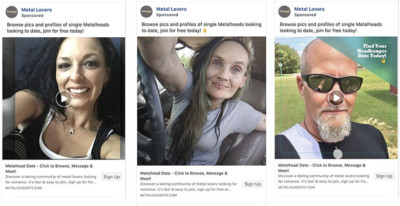 Metal Lovers facebook ad Metal Lovers ad connects with core audience