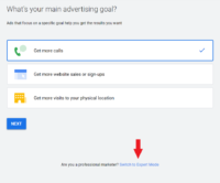 Google Ads Setup-overschakelen naar standaard Editor